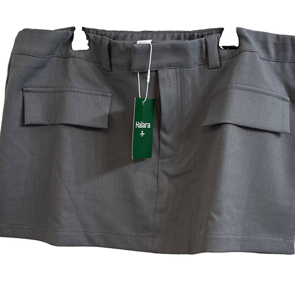 Halara Gray Athletic Tennis Skort NWT Womens XL Regular Skirt Built In Shorts